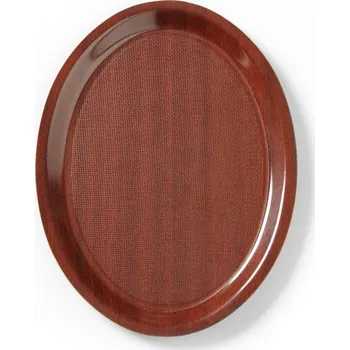 Cambro Oválný servírovací tác Mykonos, protiskluzový, v mahagonové barvě, Cambro, oválný, Mahagon, 210x290mm