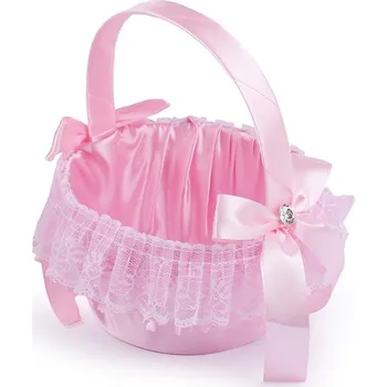 Ozdoba do vlasů Svatební saténový košíček pro družičky - 4 krémová světlá