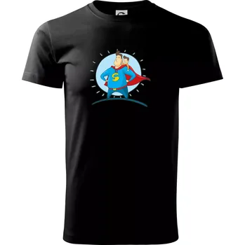 Pánské tričko Táta superman - kluk - Triko extra velké (5-8XL) - 6XL ( Černá )