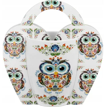 Hrnek v košíčku Sova Etno 350 ml porcelán DUO