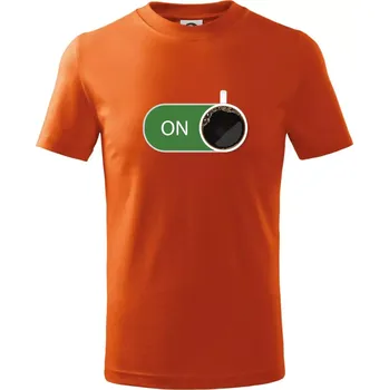 Káva ON - Tričko dětské bavlněné - 98 cm / 2 roky ( Oranžová )