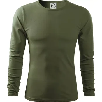 Pánské tričko BEZPOTISKU / bez potisku - Triko s dlouhým rukávem FIT-T long sleeve - M ( Khaki )