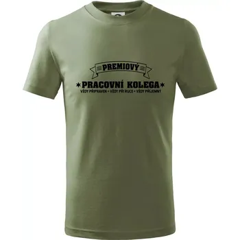 Prémiový pracovní kolega - Tričko dětské bavlněné - 134 cm/8 let ( Khaki )