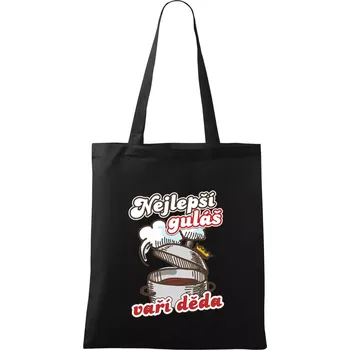 Nejlepší guláš vaří děda - Taška bavlněná - 42 x 38 cm ( Černá )