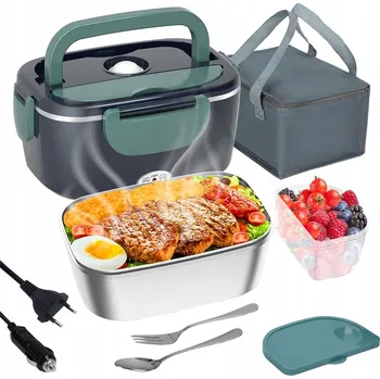 Svačinový box ELEKTRICKÝ OBĚDOVÝ BOX 1.5L DO AUTA KAMIONU VYHŘÍVANÝ TERMOS NA JÍDLO