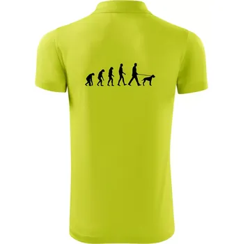 Pánská košile Evoluce pes ohař - Polokošile Victory sportovní (dresovina) - XL ( Limetková )