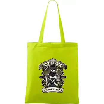 Barbershop nůžky - Taška bavlněná - 42 x 38 cm ( Limetková )