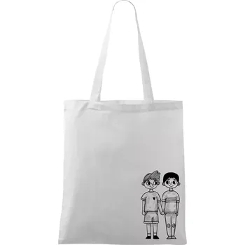 Gay pár - Taška bavlněná - 42 x 38 cm ( Bílá )