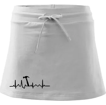 Dámská sukně Ekg Kladivo - Sportovní sukně - two in one - XS ( Bílá )