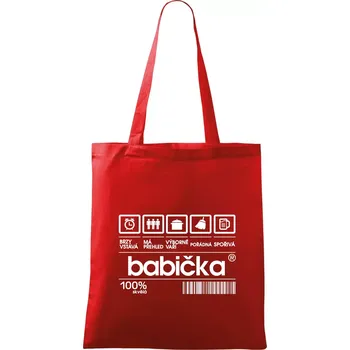 Čárový kód babička - Taška bavlněná - 42 x 38 cm ( Červená )