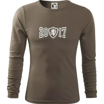 Pánské tričko Narozeninový motiv - znak - 2017 - Triko s dlouhým rukávem FIT-T long sleeve - S ( Army )