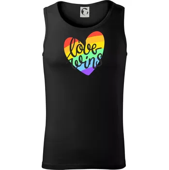 Pánské termoprádlo Love wins srdce - Tílko pánské Core - S ( Černá )