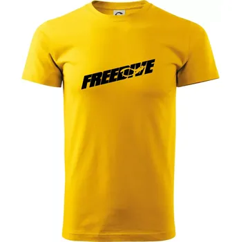 Pánské tričko Freedive - nápis s potápěčem - Triko extra velké (5-8XL) - 8XL ( Žlutá )