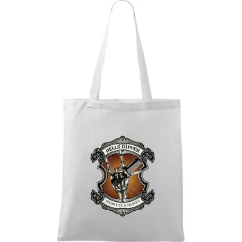 Hells dapper barbershop - Taška bavlněná - 42 x 38 cm ( Bílá )