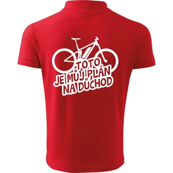 Pánská košile Ebike plán na důchod - Polokošile pánská Pique Polo 203 - XL ( Červená )