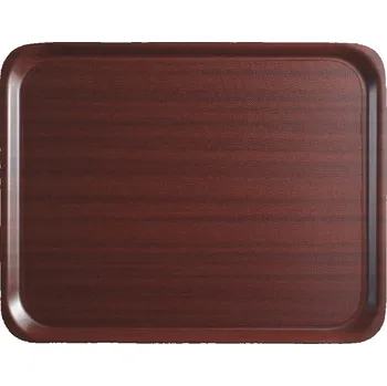 Cambro Obdélníkový protiskluzový servírovací tác Mykonos v mahagonovém provedení, Cambro, obdelníkový tvar, Mahagon, 430x610mm