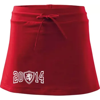 Dámská sukně Narozeninový motiv - znak - 2014 - Sportovní sukně - two in one - XL ( Červená )