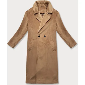 Dámský kabát Dámský oversize kabát ve velbloudí barvě na přechodné období, odstíny hnědé S (36) i392_24672-46