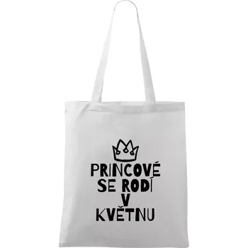 Princové se rodí v květnu - Taška bavlněná - 42 x 38 cm ( Bílá )