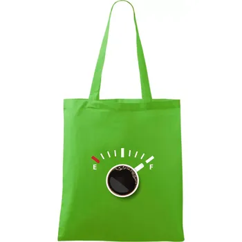 Nákupní taška Káva jako palivo - Taška bavlněná - 42 x 38 cm ( Apple Green )
