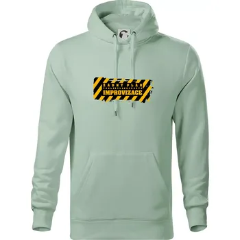 Pánská mikina Žádný plán - improvizace - Mikina pánská Cape s kapucí - 5XL ( Sage )