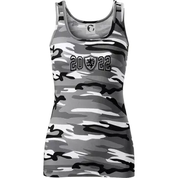 Dámské tričko Narozeninový motiv - znak - 2022 - Dámské Maskáčové tílko - S ( Šedý maskáč )