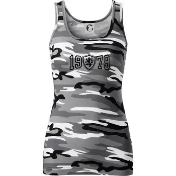 Dámské tričko Narozeninový motiv - znak - 1979 - Dámské Maskáčové tílko - M ( Šedý maskáč )