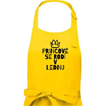 Kuchyňská zástěra Princové se rodí v lednu - Pánská zástěra na vaření - Univerzální velikost ( Žlutá )