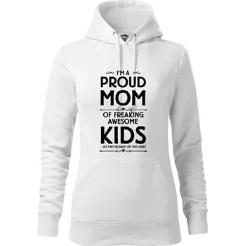 Dámská mikina Proud MOM - KIDS - Mikina dámská Cape s kapucí - XL ( Bílá )