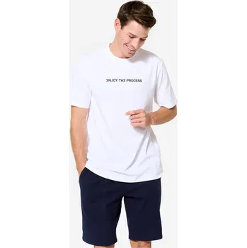 DOMYOS Pánské fitness bavlněné tričko XL BÍLÁ