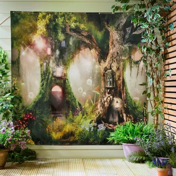 Dámské pantofle 3Pagen Textilní obraz Začarovaný les