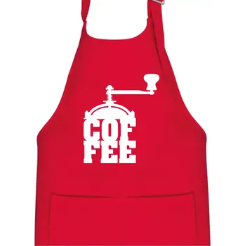 Kuchyňská zástěra Coffee mlýnek - Dětská zástěra na vaření - Univerzální velikost ( Červená )