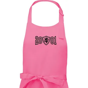 Kuchyňská zástěra Narozeninový motiv - znak - 2001 - Pánská zástěra na vaření - Univerzální velikost ( Růžová )
