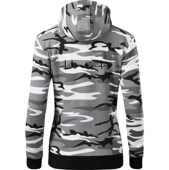 Dámská mikina SDH EKG - Dámská mikina trendy zipper s kapucí - 2XL ( Šedý maskáč )
