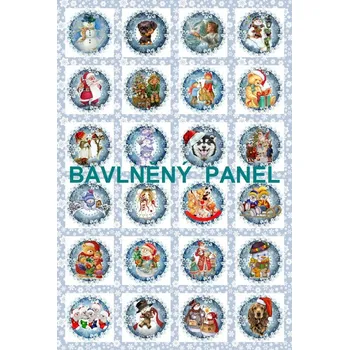 Panel bavlna - Adventní kalendář-124-49