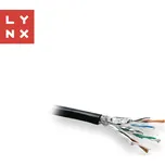 LYNX SFTP kabel, Cat6a, PE, celoměděný, venkovní, černý, cívka 500m LX-SLD-SFTP6A-PE-BK