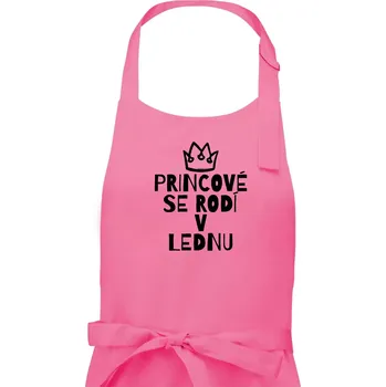 Kuchyňská zástěra Princové se rodí v lednu - Pánská zástěra na vaření - Univerzální velikost ( Růžová )