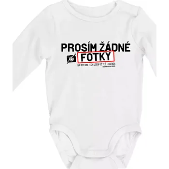 Prosím žádné fotky - fušeřina - Body kojenecké s dlouhým rukávem - Dlouhý r. 3-6 měs ( Bílá )