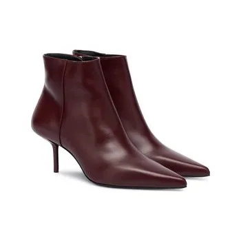 Dámské kozačky Polokozačky Max Mara 2524796011600 Bordó 36