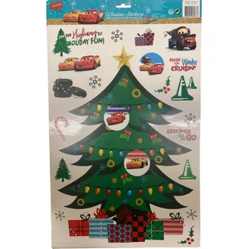 ostatní stavebnice Okenní fólie stromeček, Auta (Cars) - 48 x 29 cm