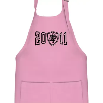 Kuchyňská zástěra Narozeninový motiv - znak - 2011 - Dětská zástěra na vaření - Univerzální velikost ( Růžová )