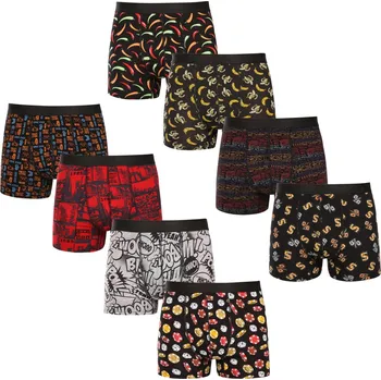 Boxerky 8PACK pánské boxerky Nedeto vícebarevné (8NBV1) M Možnost vrácení zboží ZDARMA do 120 dnů!
