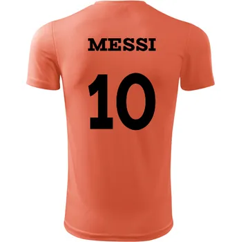 Dres Messi - Barva: neonově oranžová, Velikost XL