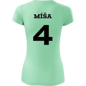 Běžecké oblečení Dámský běžecký dres se jménem - Barva: mátová, Velikost M