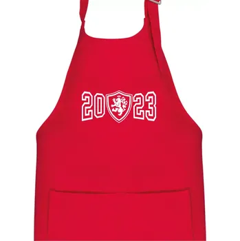 Kuchyňská zástěra Narozeninový motiv - znak - 2023 - Dětská zástěra na vaření - Univerzální velikost ( Červená )