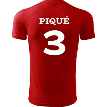 Dres Piqué - Barva: červená, Velikost S