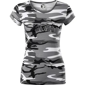 Dámské tričko Narozeninový motiv - znak - 1994 - Dámské maskáčové triko - XS ( Šedý maskáč )