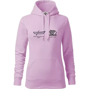 Dámská mikina Řemeslnici postavili archu, fušeři Titanic - Mikina dámská Cape s kapucí - S ( Orchid )