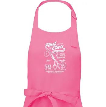 Kuchyňská zástěra First Class Barber - Dámská zástěra na vaření - Univerzální velikost ( Růžová )