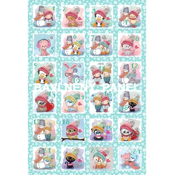 Panel bavlna - Adventní kalendář-124-40a Velikost: 60x40cm